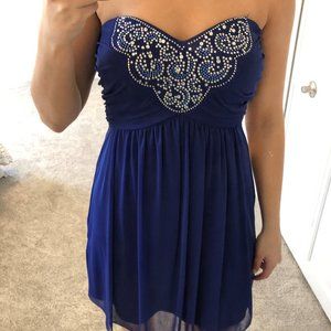 Blue beaded dress